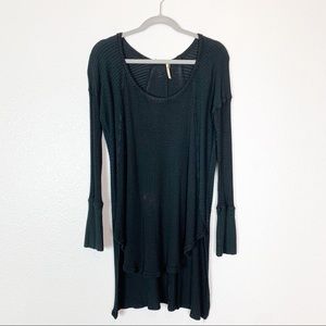Free people | Boho Black Solid High Los Top